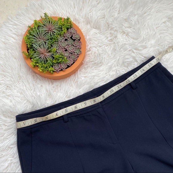 St. John Jennifer Navy Blue Slit Ankle Dress Pants - Picture 7 of 13